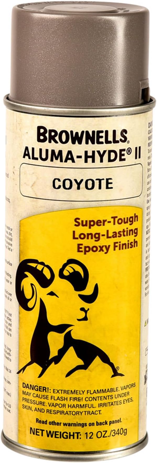 Brownells Aluma-Hyde II Epoxy Based Firearm Finish Spray Coating Protection Paint, Aerosol Can, 12 oz. (340g) Coyote
