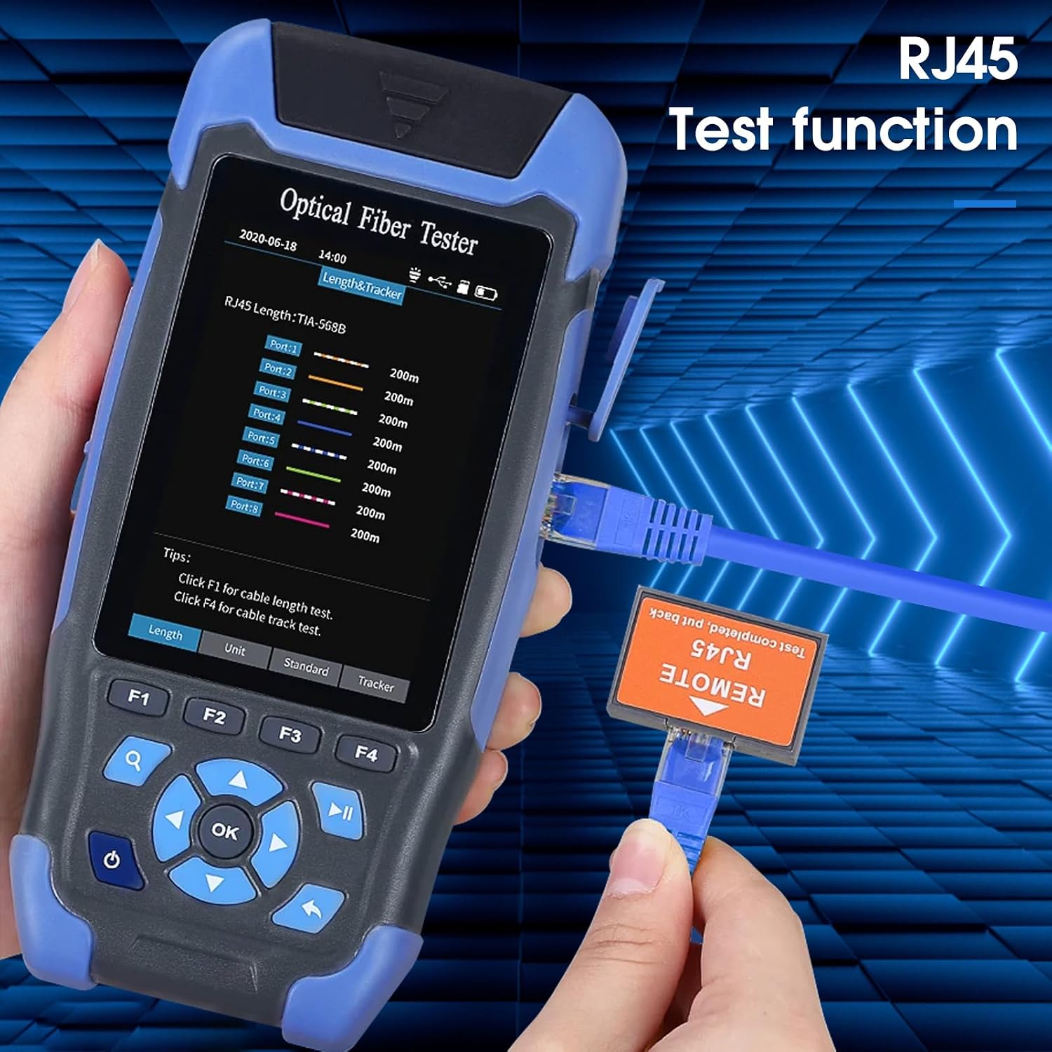 Mini-Pro SM OTDR 1310/1550nm 24/22dB 3.5 inches Color Screen Test Rang 5m-60Km Optical Network Tester Built in OPM/OLS / RJ45 / VFL APC Connector