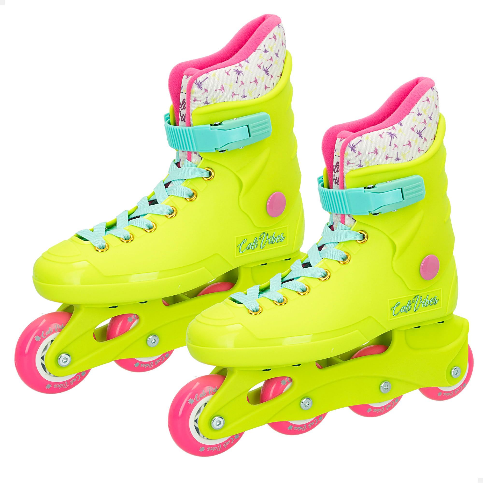 ColorBaby CB Riders - Patines en línea, Amarillo neón, Cierre Ajustable con Hebilla y Cordones, T.36-37, A Partir de 3 años, Máx. 50 kg, Patinetes en línea Infantiles, Modernos y sofisticados (85426)