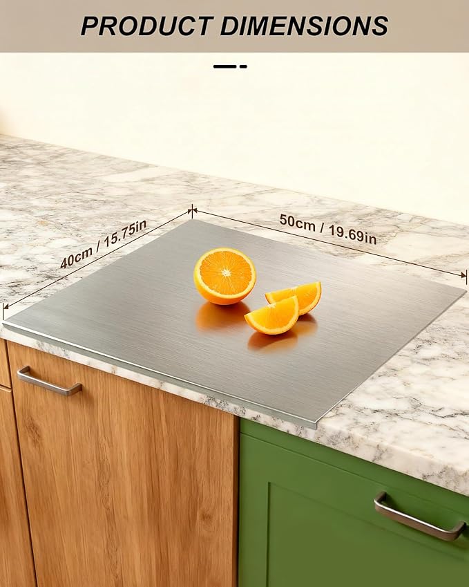 Tabla de cortar de acero inoxidable 304 para cocina miniatura 2