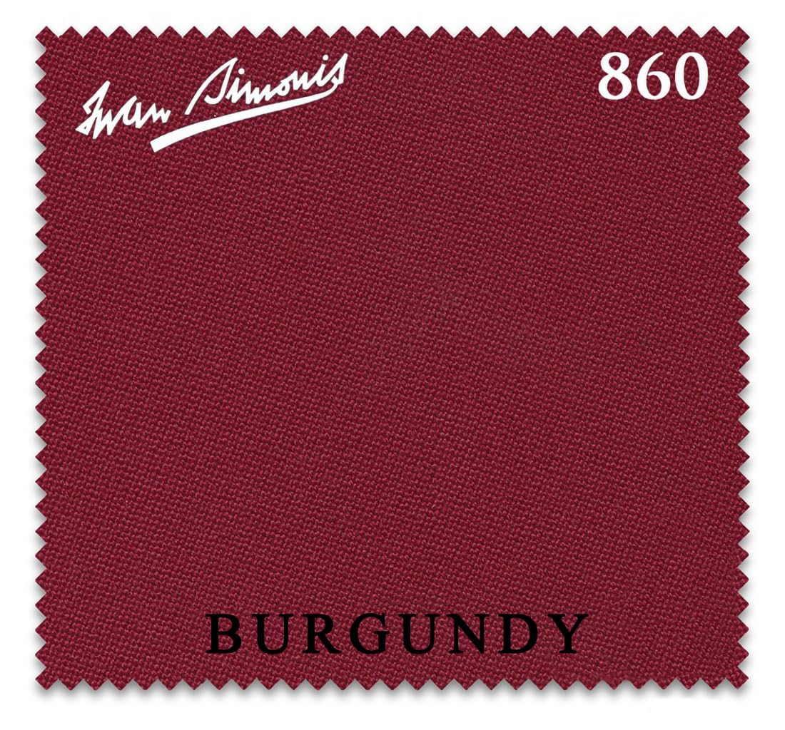 Iwan Simonis 860 Pool Billiard Table Cloth - Authorized Dealer (Burgundy, 10 ft)