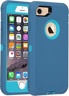 Co-Goldguard for iPhone 7 case/iPhone 8 case, [Heavy Duty] 3 in 1 Built-in Screen Protector Cover Dust-Proof Shockproof Dropproof Scratch-Resistant Shell for Apple iPhone 7/8, 4.7 inch, Blue