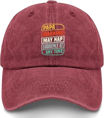 Papa Warning May Nap Suddenly at Any Time Hat for Women Funny Dad Hats Funny Birthday Gifts