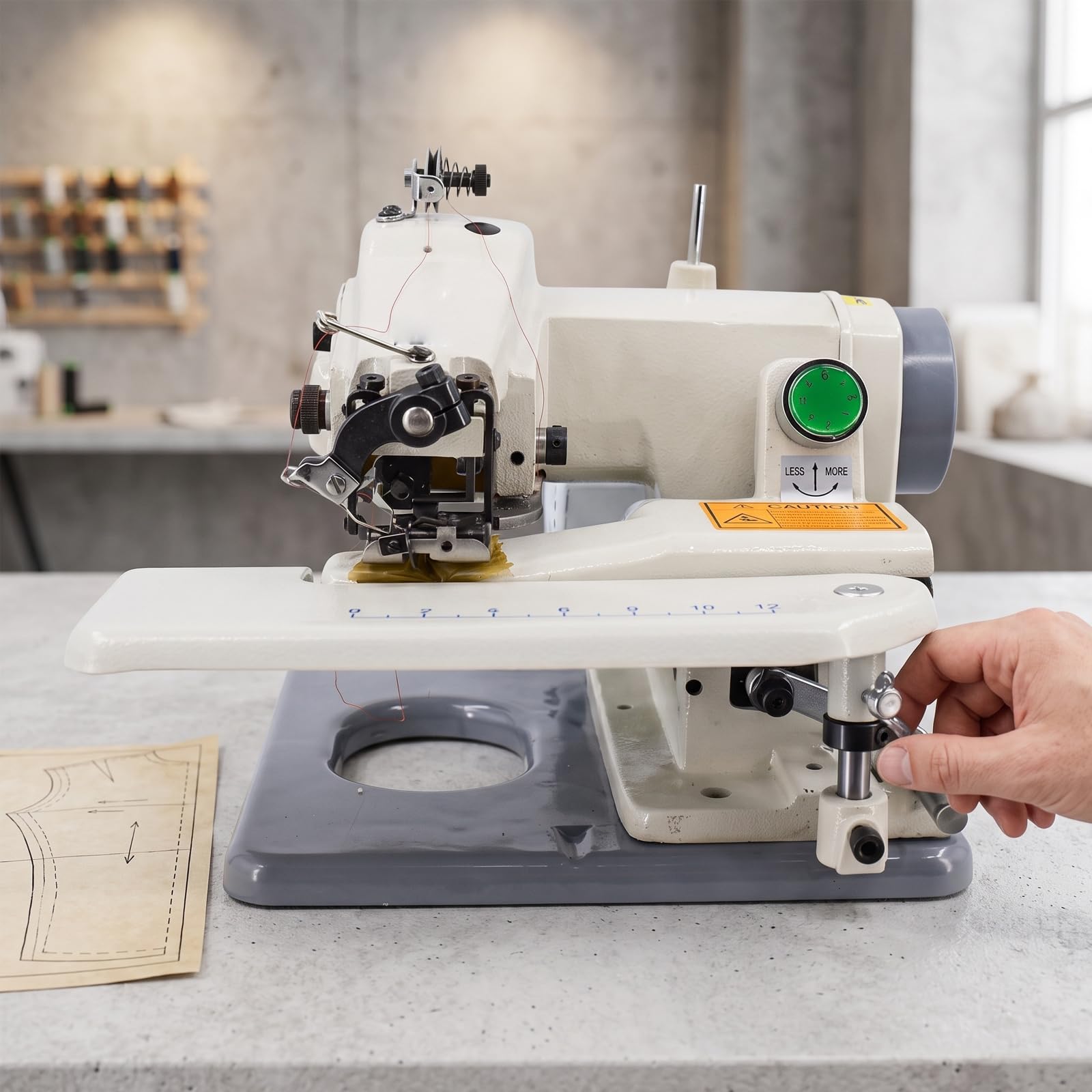 Máquina De Coser Y Bordar Portátil De 10 Agujas con Puntada Invisible para Arreglos Profesionales, Ideal para Dobladillos De Pantalones, Faldas Y Cortinas, con Pedal.