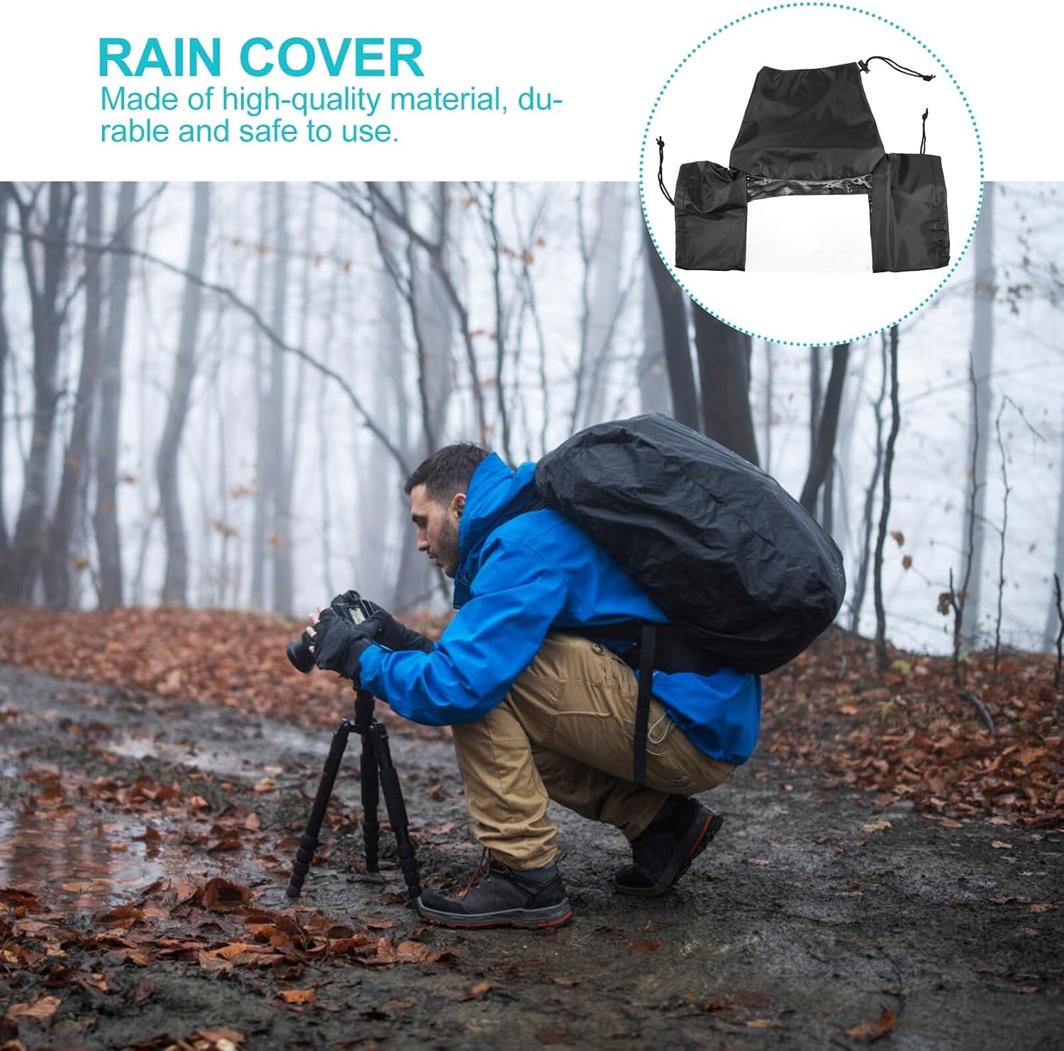 Kichvoe DSLR Camera Rain Cover Waterproof Rain Protector Raincoat for Outdoor Photography for Digital Cameras