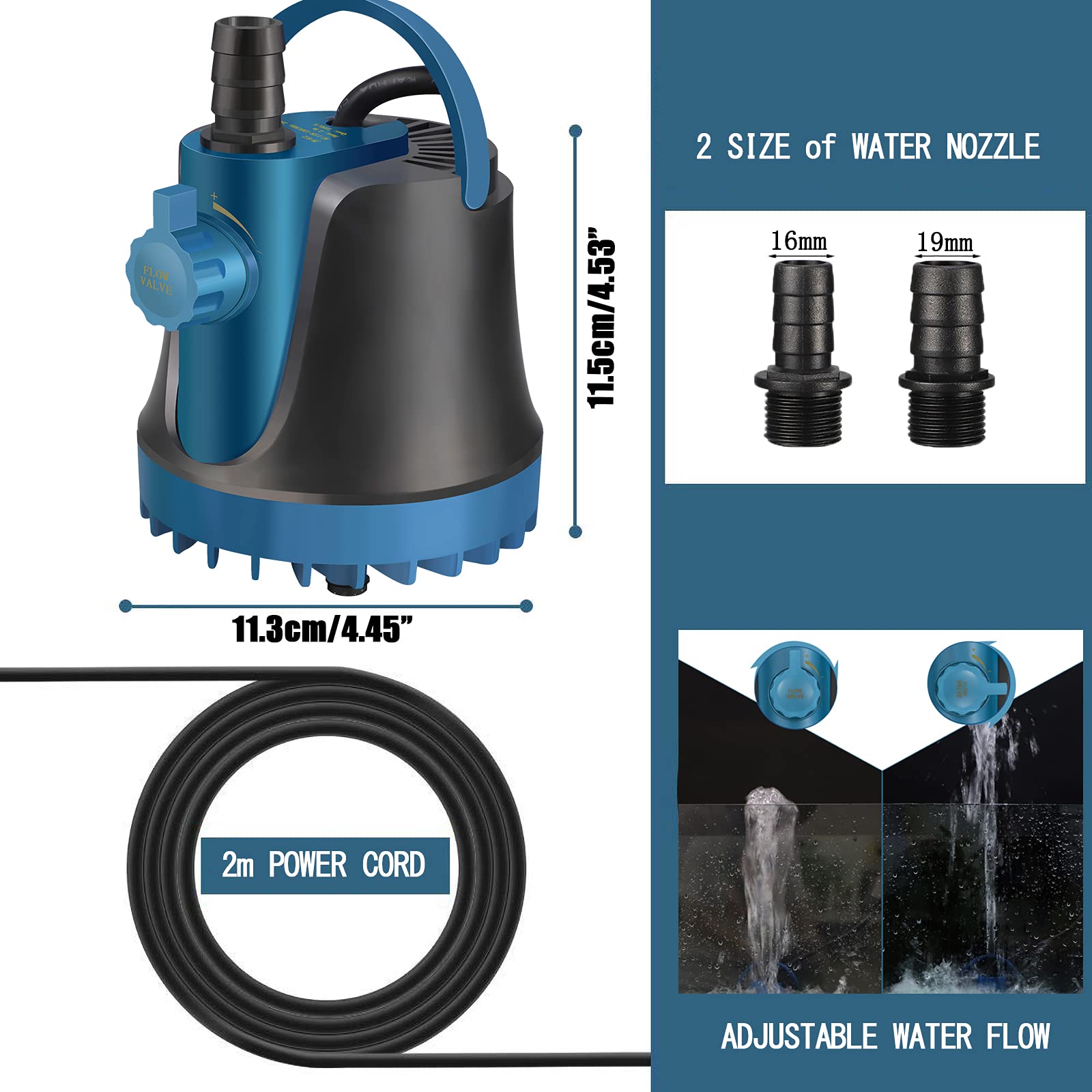 バリューセレクションAqua Dream 2245 H,85W) GPH Pump Internal Pump(8500L Pond