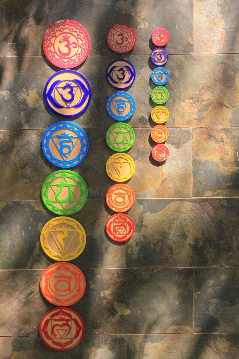 Buy 7 Chakras 3D Wall Decals Chakra Symbol Decor, Chakra Stickers