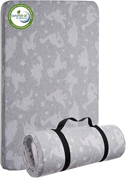 Lilian&Gema Pack and Play Mattress 38"x26"X1.5", Portable Mattress for Playpen, Pack N Play Mattress Topper, Soft Breathable Mattress with Waterproof Washable Cover for Baby Toddler