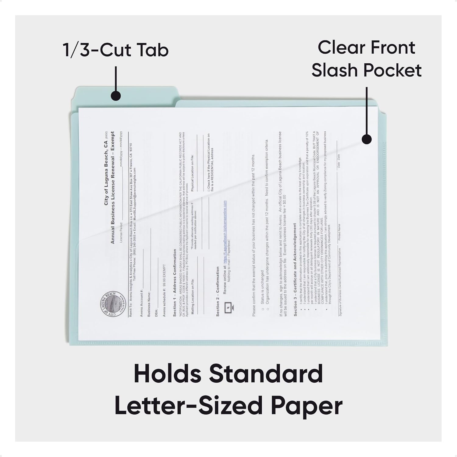 Smead Poly File Folders with Pockets, Folders for Documents, 1/3-Cut Tabs, File Folders Letter Size, Office Supplies, School Supplies (30, Twilight Colors)