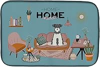 Vista 87 de Caroline's Treasures CK7824DDM - Tapete absorbente para secado de platos con diseño de bulldog inglés, rojo y blanco, para encimera de cocina, 14 x