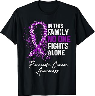 In This Family No One Fights Alone Shirt Pancreatic Cancer T-Shirt