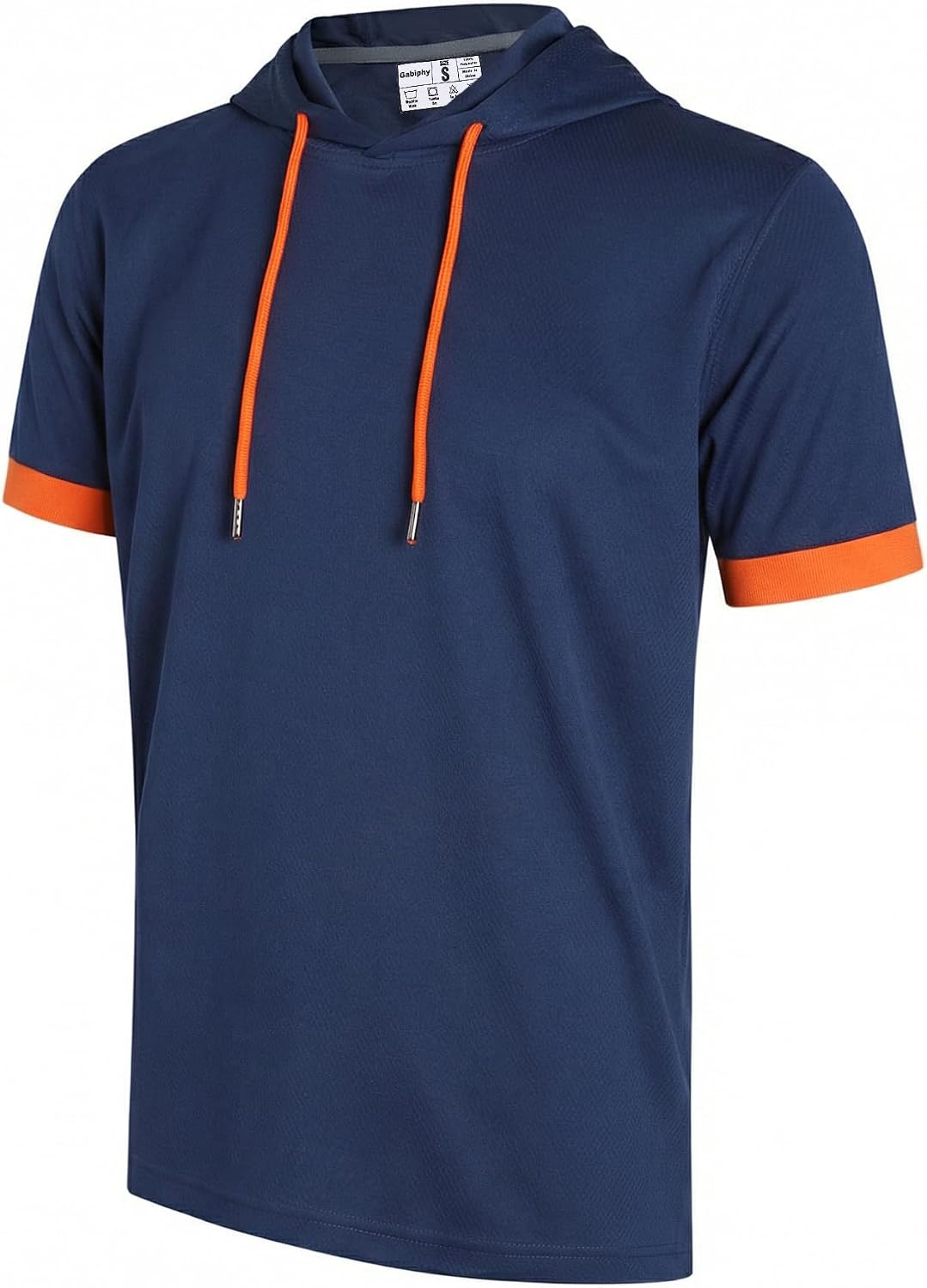 Men's Short Sleeve Hoodies for Unisex Workout Gym Shirts Sport Training Tops for Running Hiking