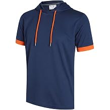 Mens Short Sleeve Hoodies For Unisex Workout Gym Shirts Sport Training Tops For Running Hiking
