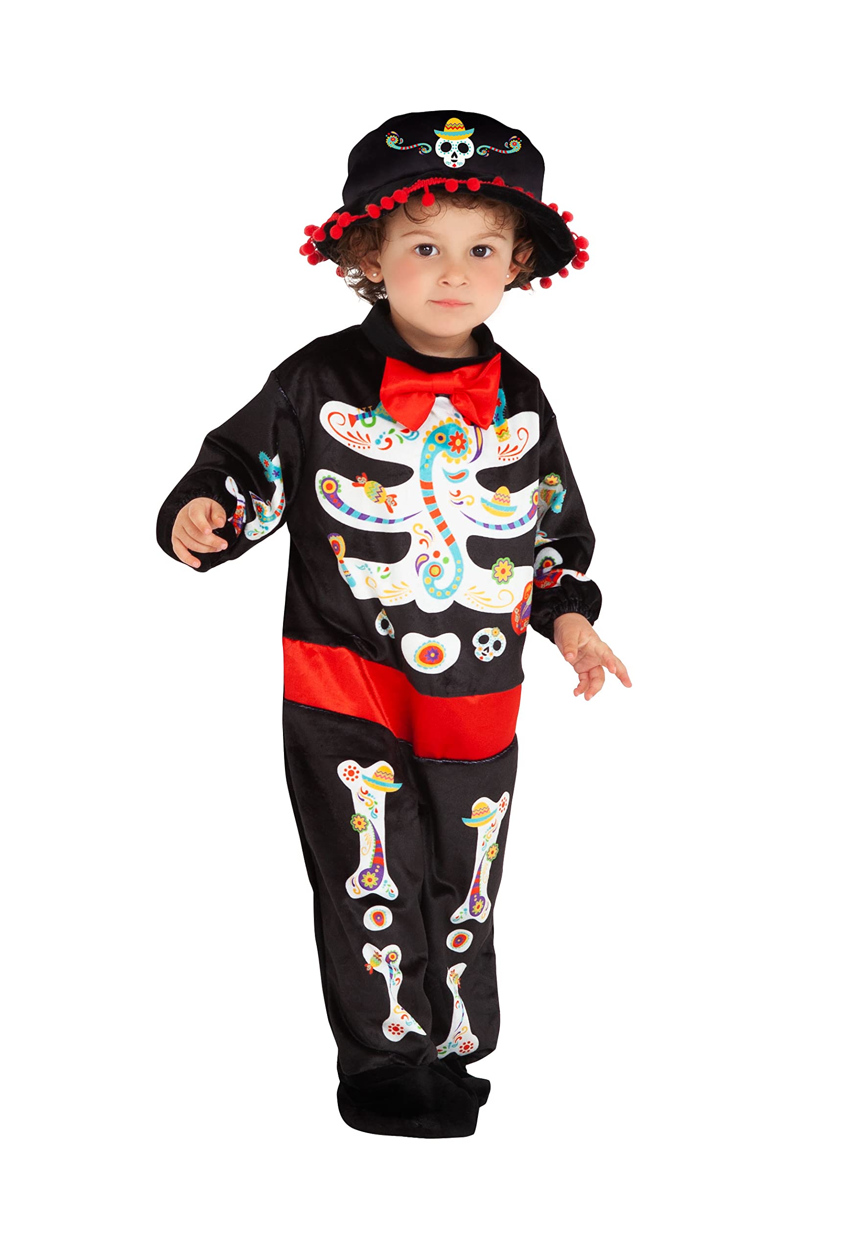 Rubies Disfraz Katrinit@ para niños y niñas de 1 a 2 años, Jumpsuit con pajarita y sombrero para halloween, carnaval y cumpleaños