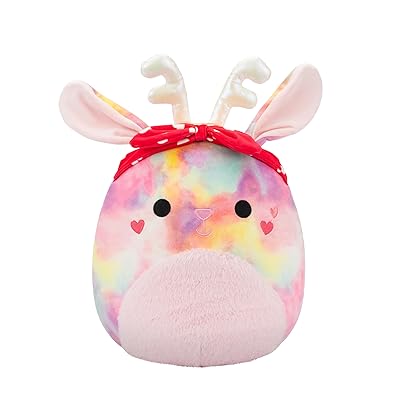 Squishmallows Original 12in Priyanka The Rainbow Jackalope with Hearts Headband – Official Jazwares Plush (Medium)