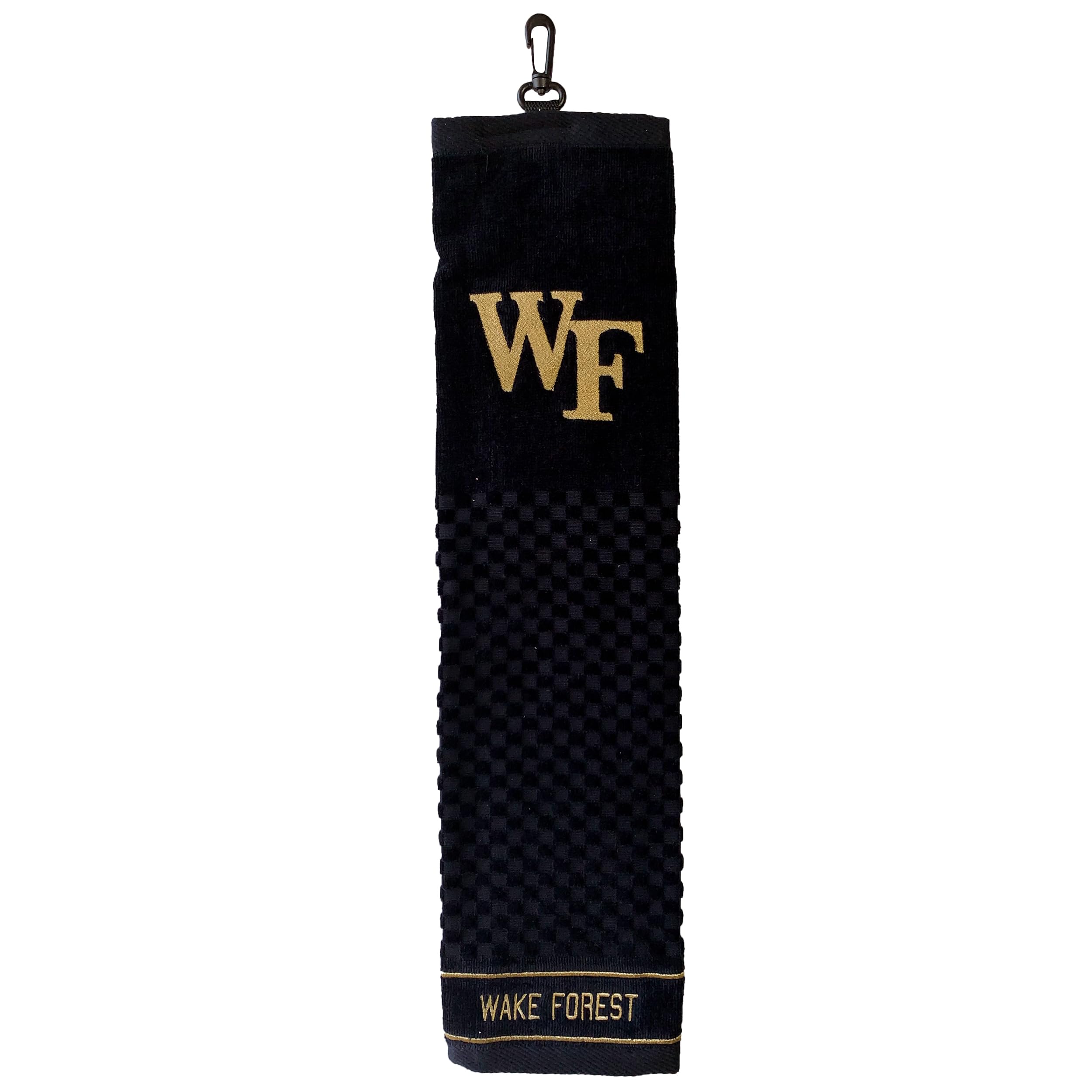 Team Golf NCAA Wake Forest Demon Deacons Embroidered Golf Towel, Checkered Scrubber Design, Embroidered Logo