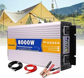 Onda Senoidal Pura Do Inversor De PotêNcia (3000-8000w), 12v/24v/48v/60v Dc Para 110v/220v Conversor Ac, Com Display Lcd Para Casa Sistema Solar Rv Carro,8000W-48vto110V