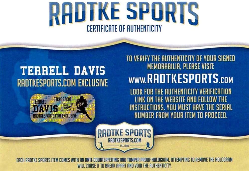 Terrell Davis Autographed/Signed Denver Speed Authentic Helmet with "SB XXXII, SB XXXIII Champs" Inscription