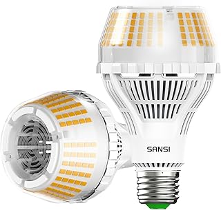 SANSI Dimmable LED Light Bulb 250 Watt Equivalent, 3000K Soft Warm White 4000 Lumens E26 A21 LED Light Bulbs 2 Pack, 22-Year Lifetime, 27W Power Energy Saving Light Bulb for Home Office