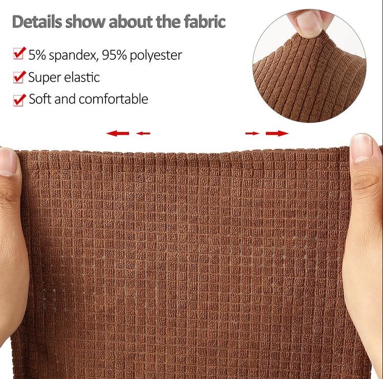 Yogsey Arm Rest Covers Set, Pack of 4 Stretch Armchair Arm Covers Soft Polyester Arm Caps Non Slip Furniture Protector for Chair, Sofa, Couch