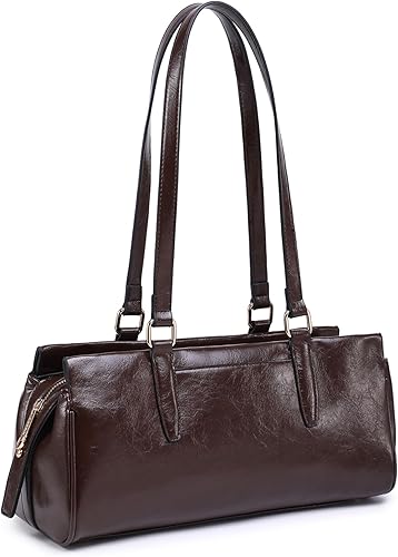 Miniatura 10 de Dasein Bolsos Hobo para mujer, de cuero vegano suave, con 3 compartimentos, múltiples bolsillos Camello