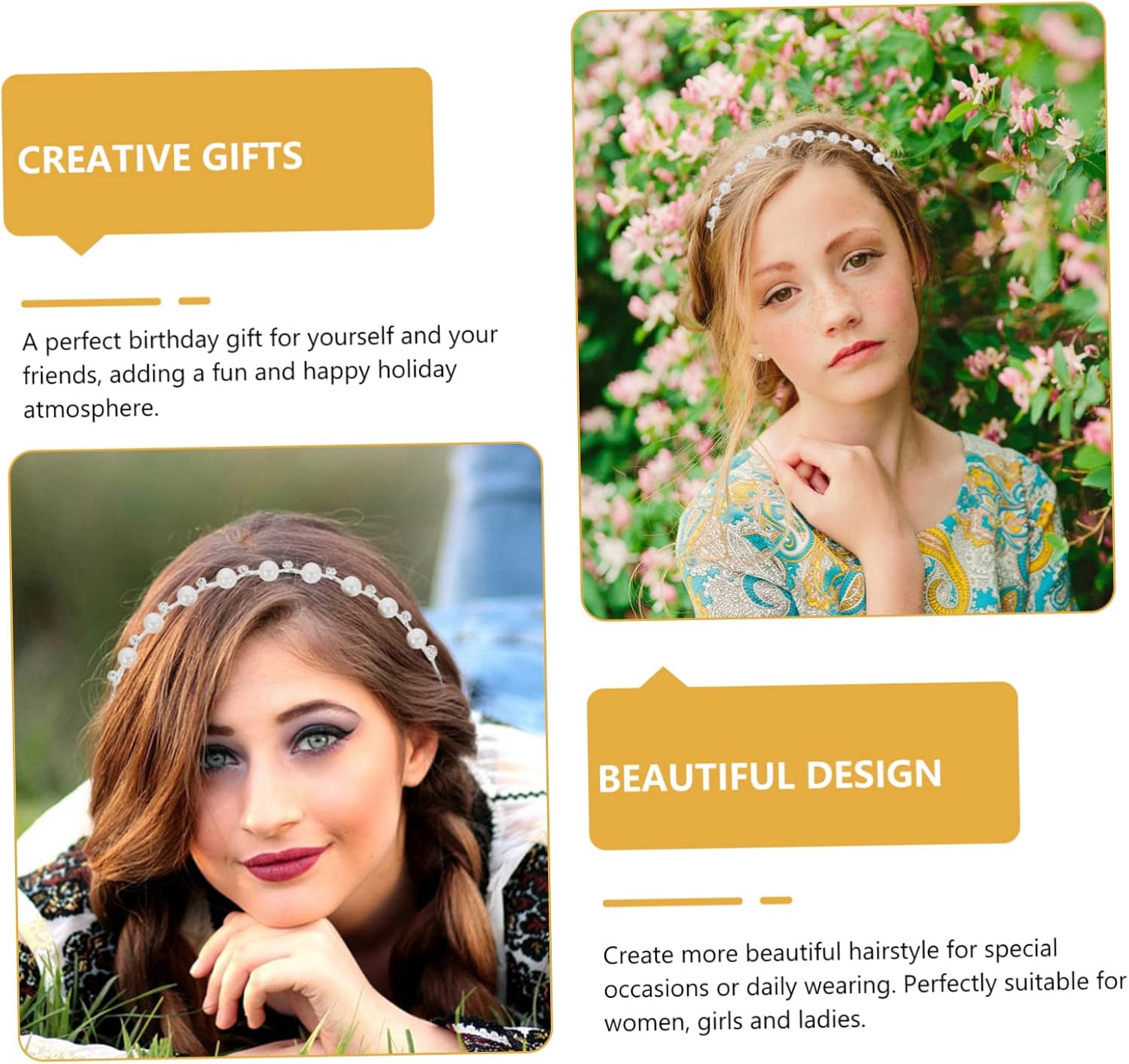 ラインストーンパールヘッドバンド クリスタルフラワー ウェディングフラワーヘッドバンド ヘアバンド ブライダルティアラ 花嫁 フェア