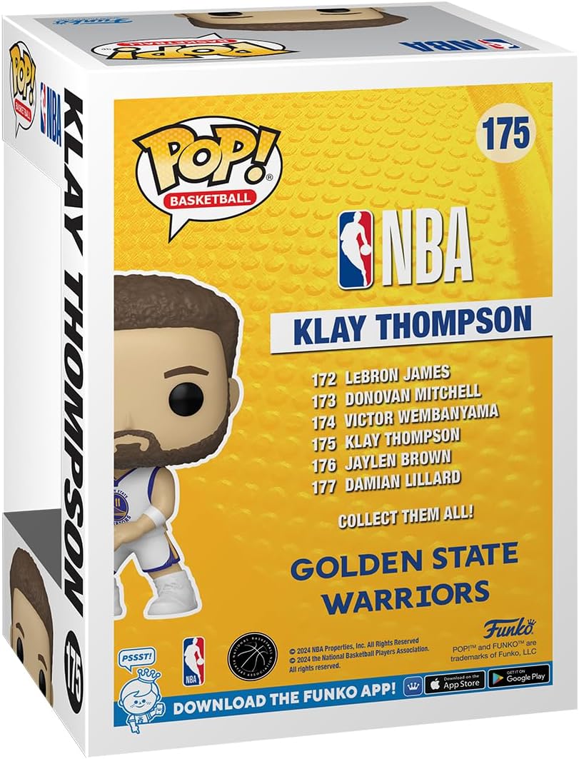 Funko POP! NBA: Warriors - Klay Thompson - Collectable Vinyl Figure - Gift Idea - Official Merchandise - for Kids & Adults - Sports Fans - Model Figure for Collectors and Display