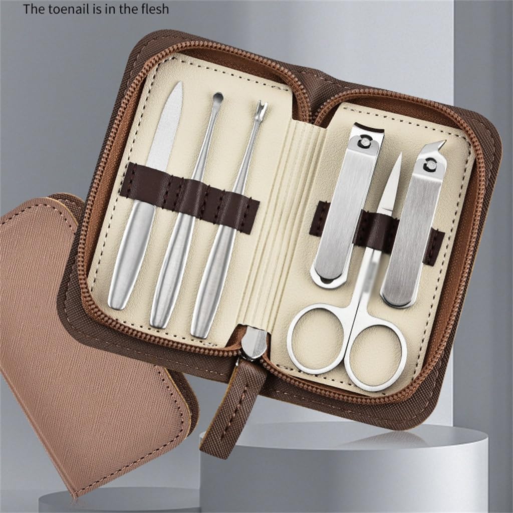 Nagelknipser-Set (6-teilig), Peeling-Ohrreiniger, Nagelmaniküre-Komplettset mit Spezialwerkzeugen