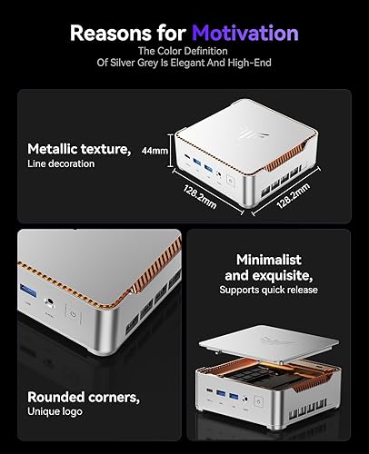 Miniatura 5 de KAMRUI Pinova P2 Mini PC, W-11 Pro in-tel Core i5-12600H (12C/16T, up to 4.5GHz) 16GB RAM 512GB SSD Mini Desktop Computer, Triple 4K