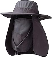 Vista 11 de Sombrero de pesca, gorra solar con protección solar UPF 50+ y solapa para el cuello, para hombre y mujer