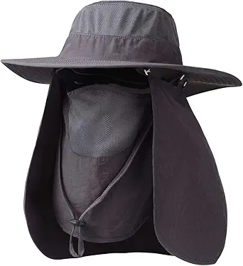 Fishing Hat with UPF 50+ Sun Protection and Removable Neck Flap