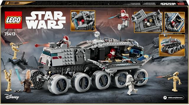 LEGO Star Wars Republic Juggernaut 75413 – Clone Wars Fan Figured, Detailed, Playable Creative Toy Making Set for Kids Ages 9 and Over, Collectible Model, Gift (813 Pieces)