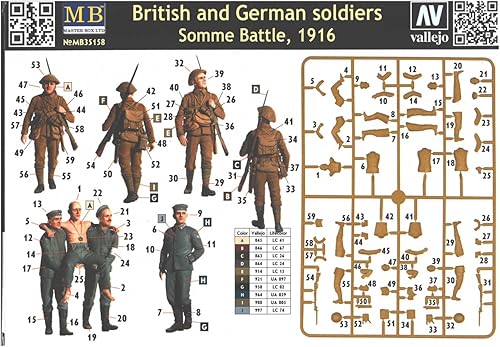 Miniatura 2 de Master Box Modelos "Soldados británicos y alemanes, Somme Battle 1916" - Juego de 6 figuras (1/35 Escla)