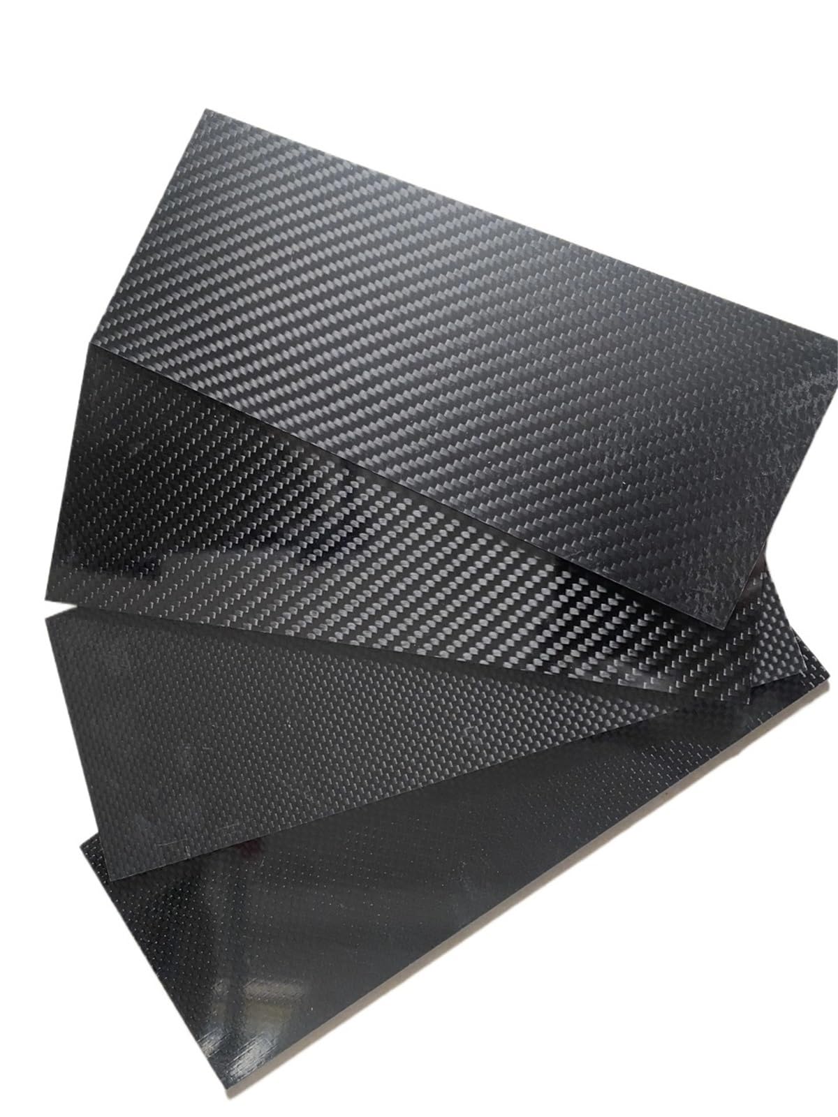 Arkusze z włókna węglowego, Arkusz z włókna węglowego 3K, czarny, 100 mm na 250 mm, grubość 0,5-5 mm(3.0mm twill matte)