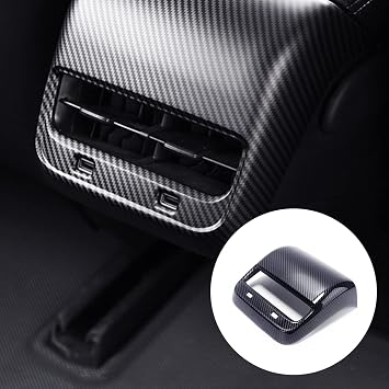 Carbon Fiber AC Vents Cover for Tesla Model 3Matte Carbon | tesla model 3 center console warp model y seat cover glossy carbon seat back outlet trims cover