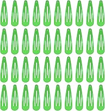 DAZISEN 40 Packs of Hairpins for Girls, Metal Buckles Children Hairpins Women, Sweet Colors Cute Simple Hair Clips,Green