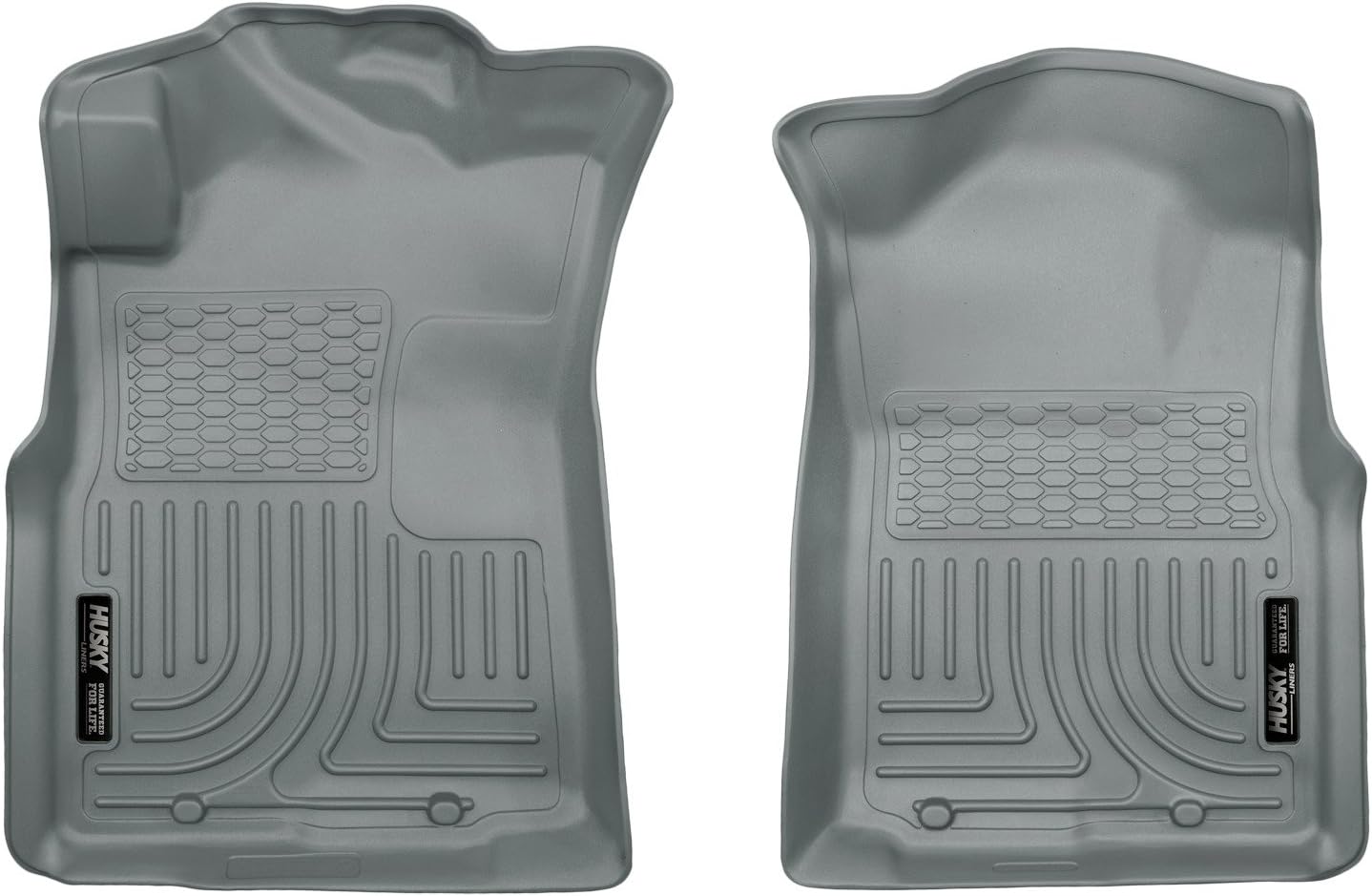 Husky Liners Weatherbeater, Grey - Custom Fit for 2005-2015 Toyota Tacoma Double/Access/Standard Cab Front Liners, 33x23x4 inches, Thermoplastic Olefin (TPO), Made in USA