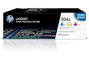 HP 304A 3-Pack | Cyan, Magenta, Yellow Original Laser Toner Cartridges