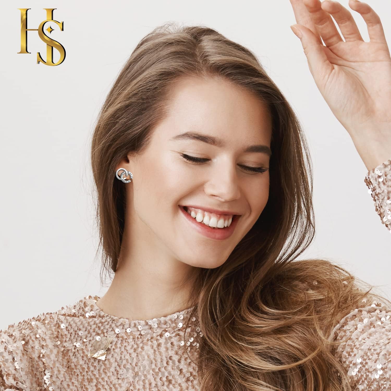 HighSpark Double C Earrings for Women | Designer Earrings Chic Letter Design Earrings | Lovely Gift Studded