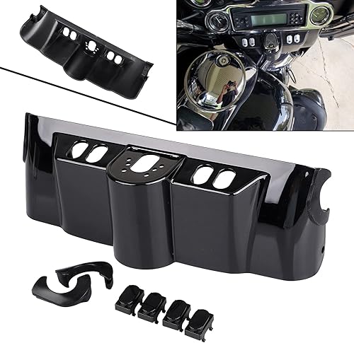 Miniatura 6 de Carenado interior ABS negro vívido con kit de tapa de interruptor para Harley Touring Street Glide 2006-2013 Electra Glide 1996-2013