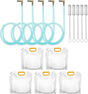 Maple Syrup Tapping Kit - 100cm Silicone Tube, 5L Collection Bag, Beginner Home Sugaring Set, Beginner Sap Collections Kit, Portable Drill Bits Brush Set For Backyard Organic Sap Collection Outdoor