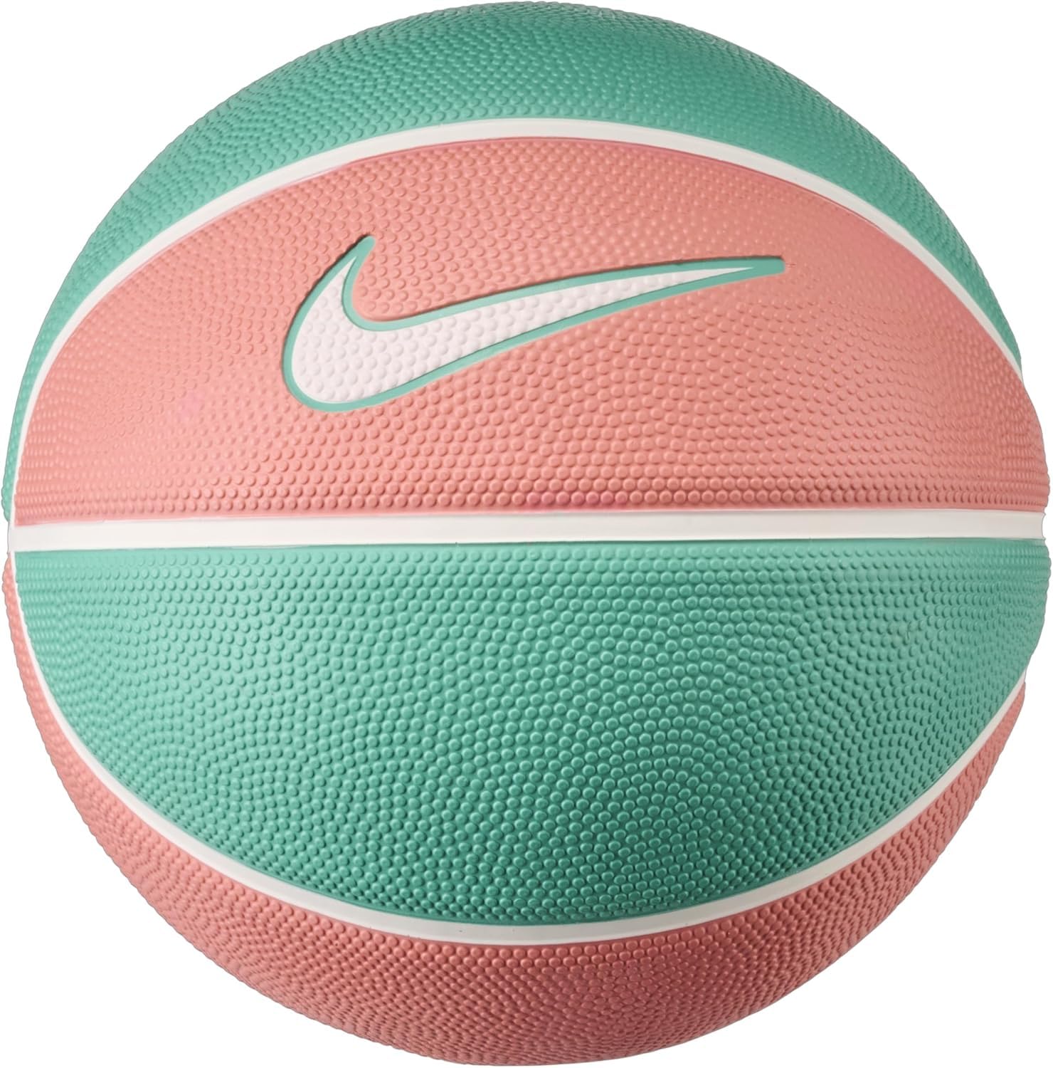 Nike Swoosh Skills Mini Basketball – Training Basketball – Mini Basketball for Skills Training & Leisure, Apricot Agate/White/Washed Teal/White, 3