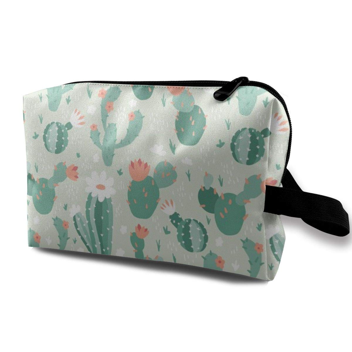 Blooming Cacti_4860 Portable Travel Makeup Cosmetic Bags Organizer Multifunction Case Bags for Women