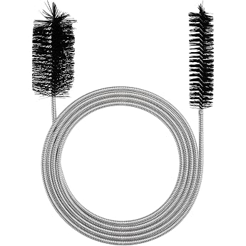 Aquarium Cleaning Brush 155 cm Double Head Drain Brush Black