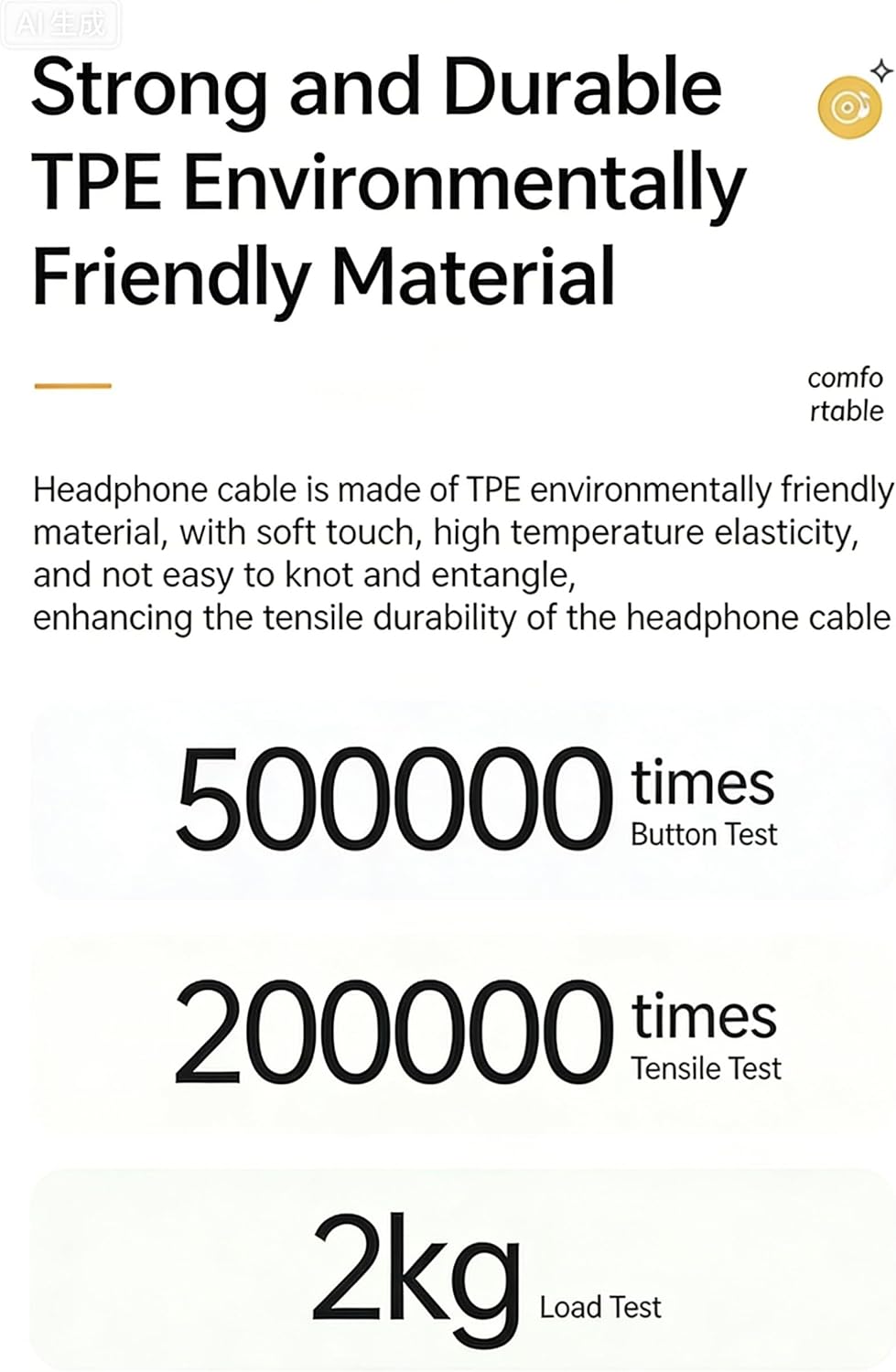 Maine Wireless Earbud Sports Headphones with Over-Ear bass, Wired with Microphone, Game-Playing Headphones with Type-C Interface, Universal Model for Wholesale. (10)