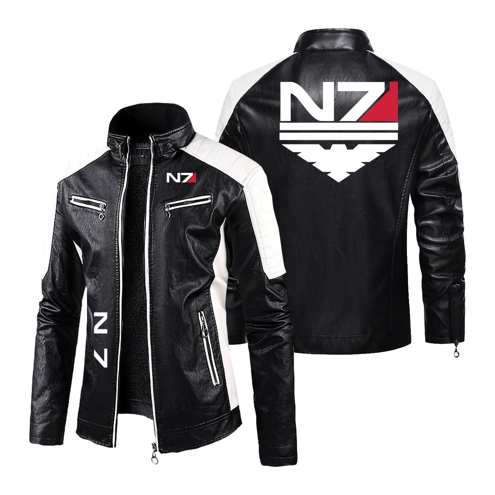 Amazon.co.jp: メンズグラフィックモーターサイクルジャケット N..7