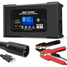 Golf Cart Battery Charger 36V 18A and 48V 13A Smart Battery Charger,LiFePO4, Lead-Acid AGM/Gel/SLA..Trickle Charger.for for 3-Pin Round Plug,Golf Carts