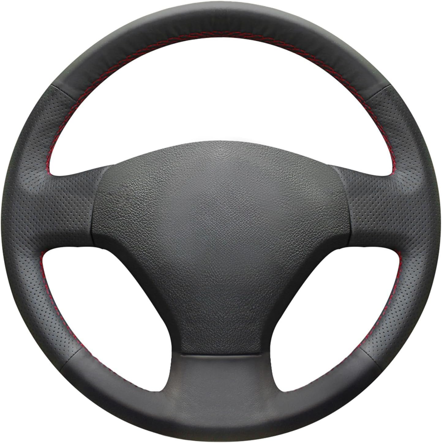 MEWANT Black Artificial Leather Customized Car Steering Wheel Cover for Volkswagen VW Beetle 2003-2010