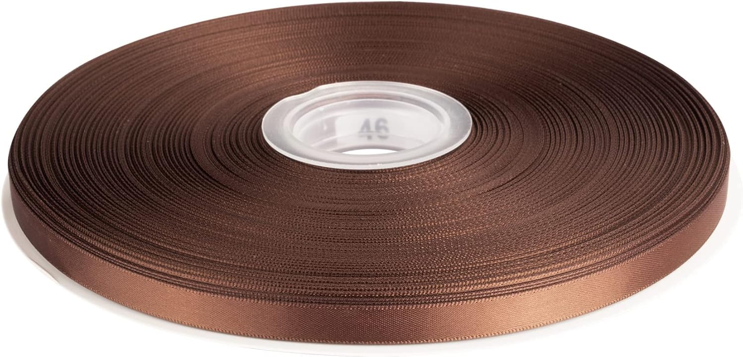 Double Faced Satin Ribbon, 9mm X 91M, Solid Polyester Ribbon for Gift Wrapping Crafts, Wedding Party Ceremony Decoration