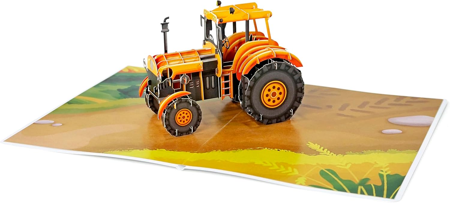 CUTPOPUP Birthday Card for Men, Fathers Day Card Pop Up, Father's Day, Birthday 3D Greeting Card for Husband, Son, Dad, Grandpa (Tractor) - Image 7
